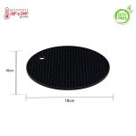 Descanso de Panela Redonda em Silicone Preto Ø 18cm - WECK