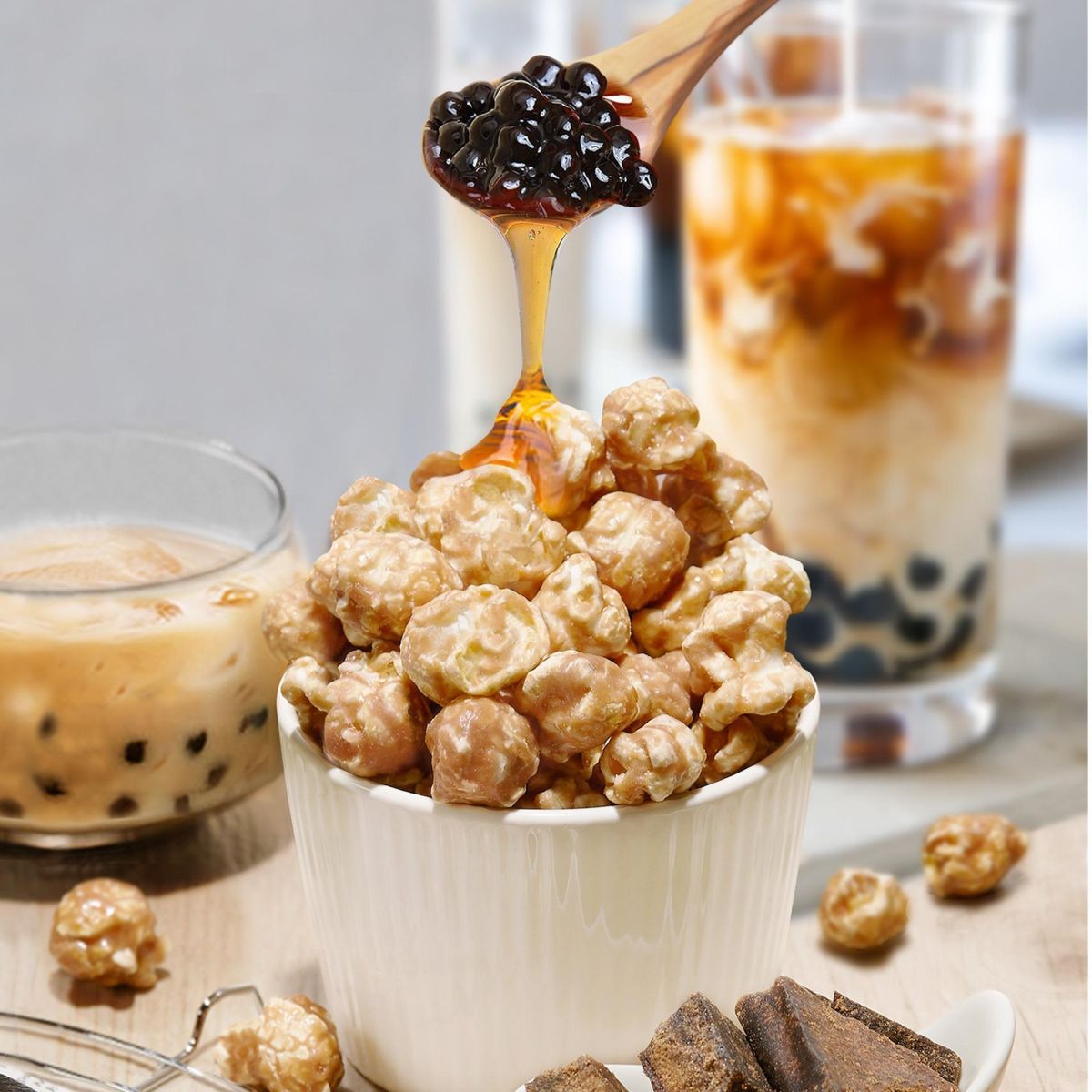 Chef Poppin Brown Sugar Boba Milk Tea Popcorn