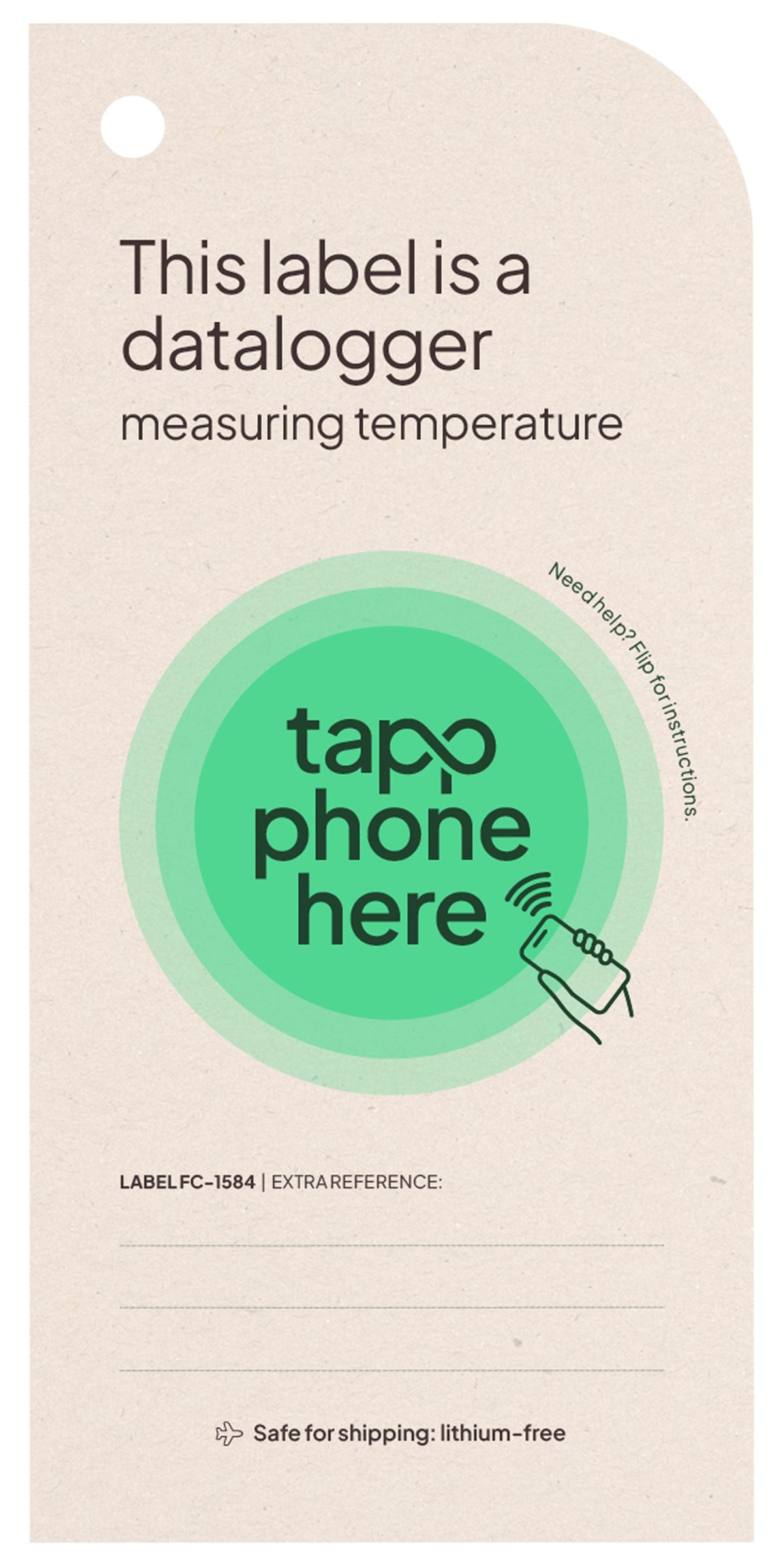 Temperature label