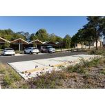 Pavé perméable en coquilles d'huîtres