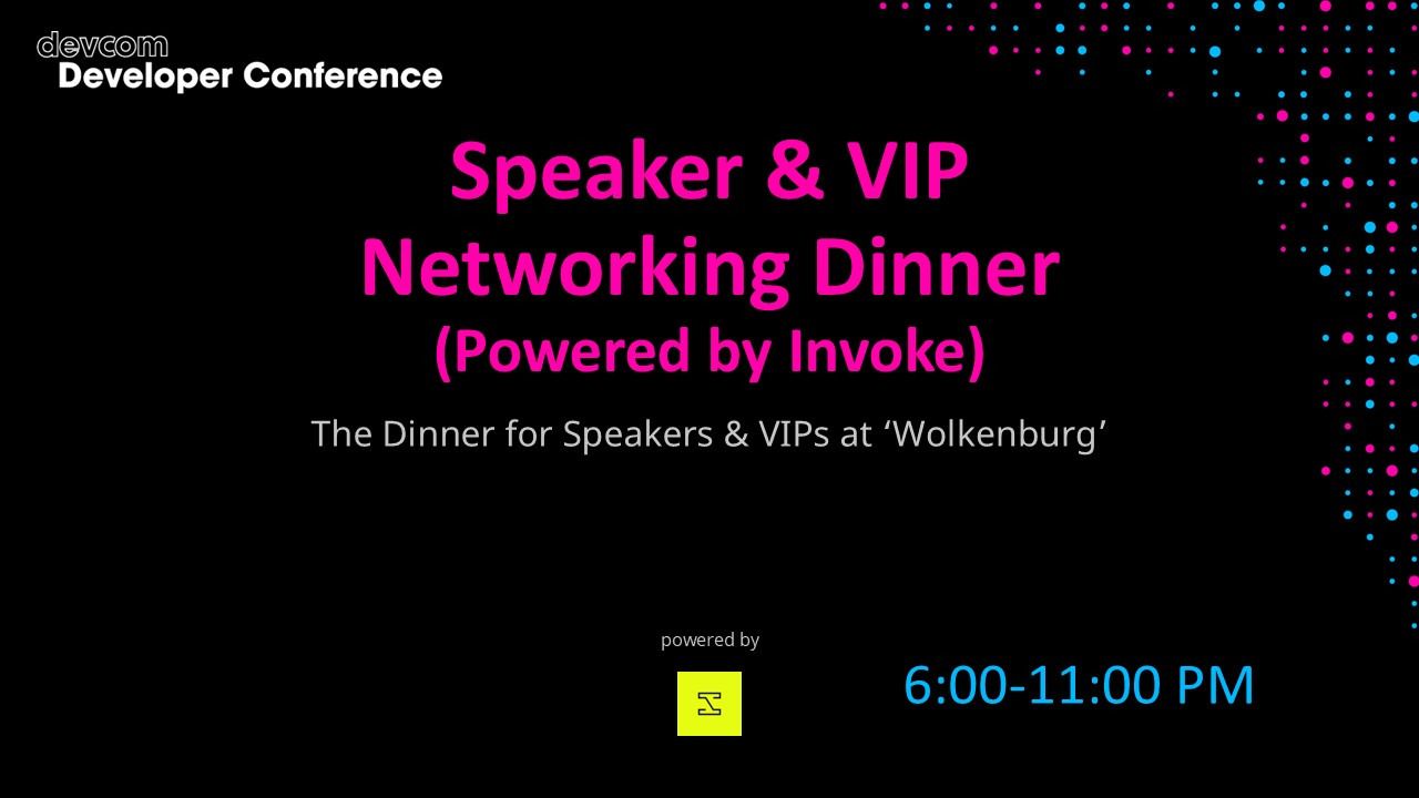 devcom Networking Dinner