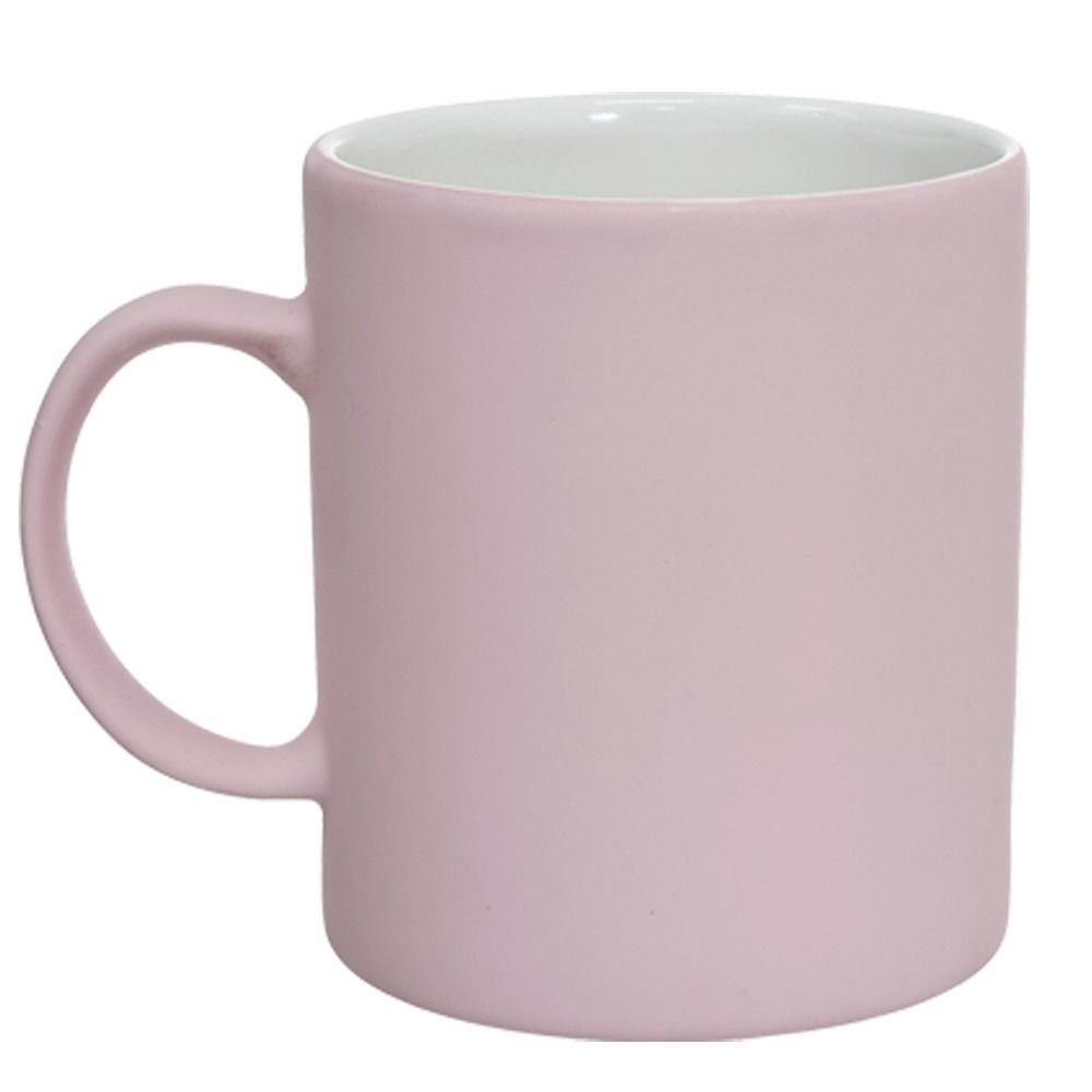 Caneca Ceramica delicadinha Rosa Candy Fosca 310ml