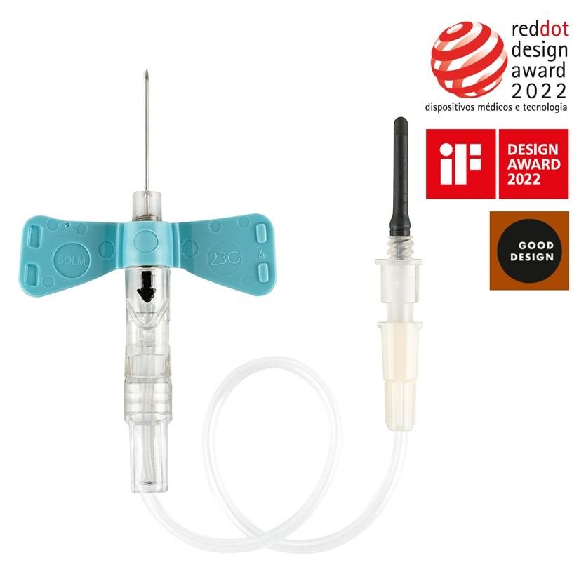 Escalpe de Segurança Pull-Button para Coleta de Sangue Sol-Guard