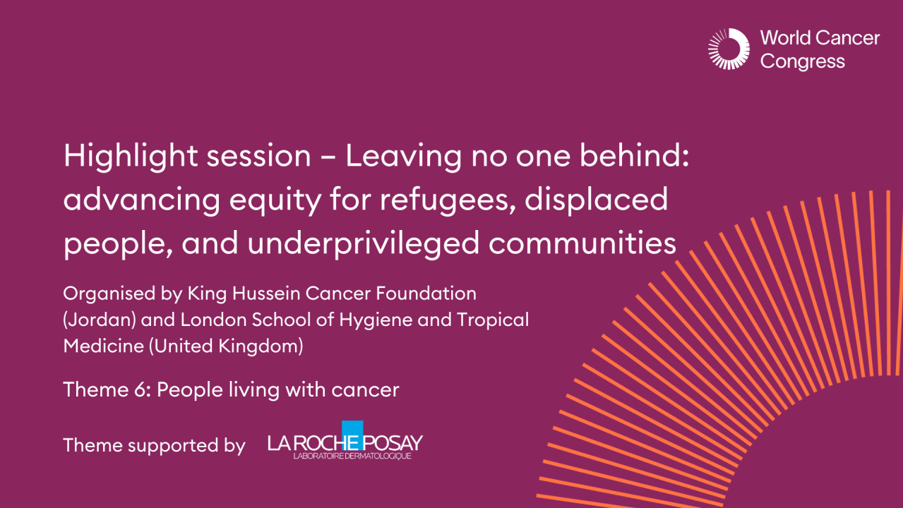 Highlight session – Leaving no one behind: advancing equity for refugees, displaced people, and underprivileged communities