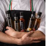 Azeite, vinagre, massas e arroz, molhos, pestos e cremes vegetais, conservas de legumes, produtos trufados, frutos do mar, snacks salgados, farinhas e cereais, confeitaria e café.