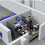 Linha para Encaixotar Hambúrgueres