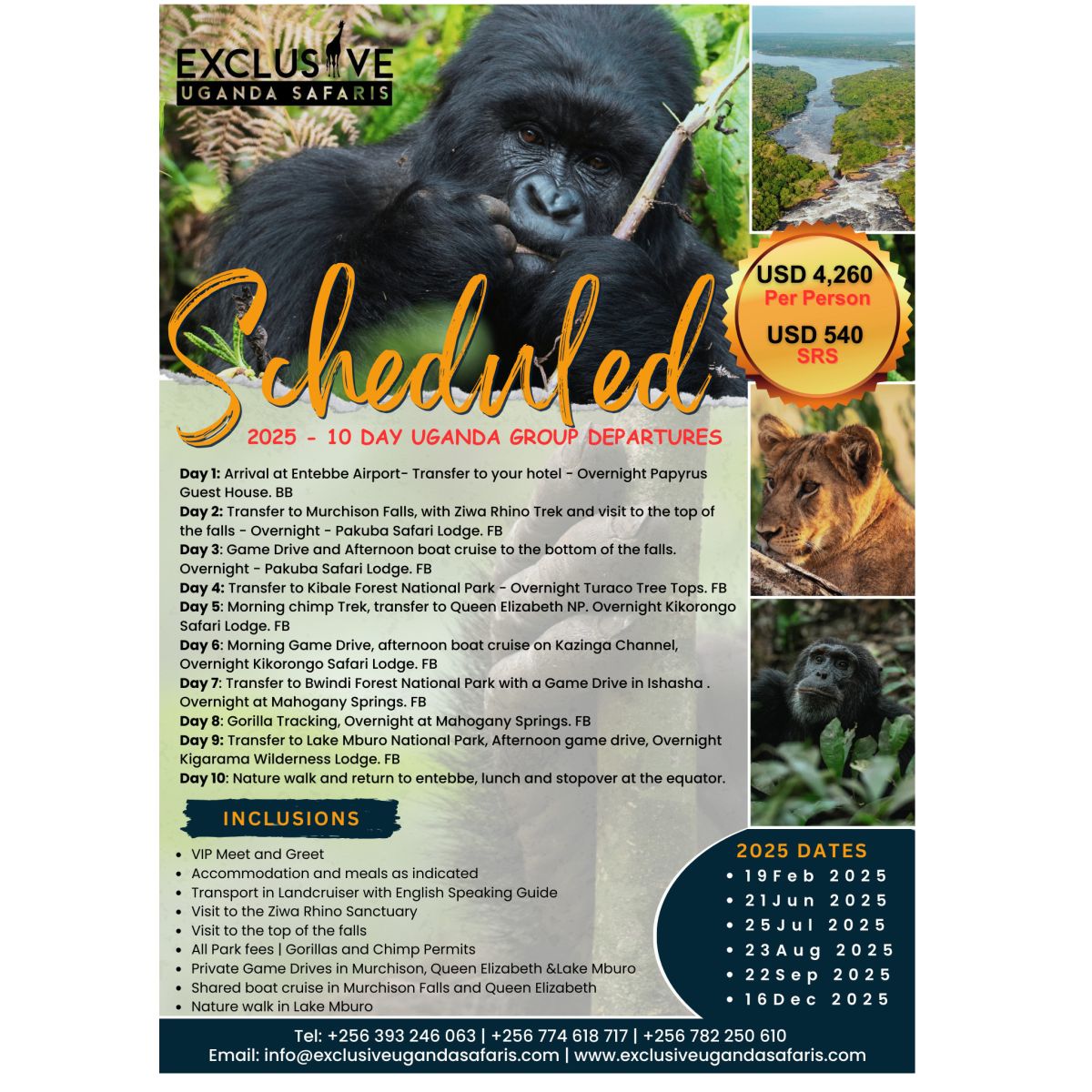 2025_10 Days Uganda Primates and Wildlife Group Tour