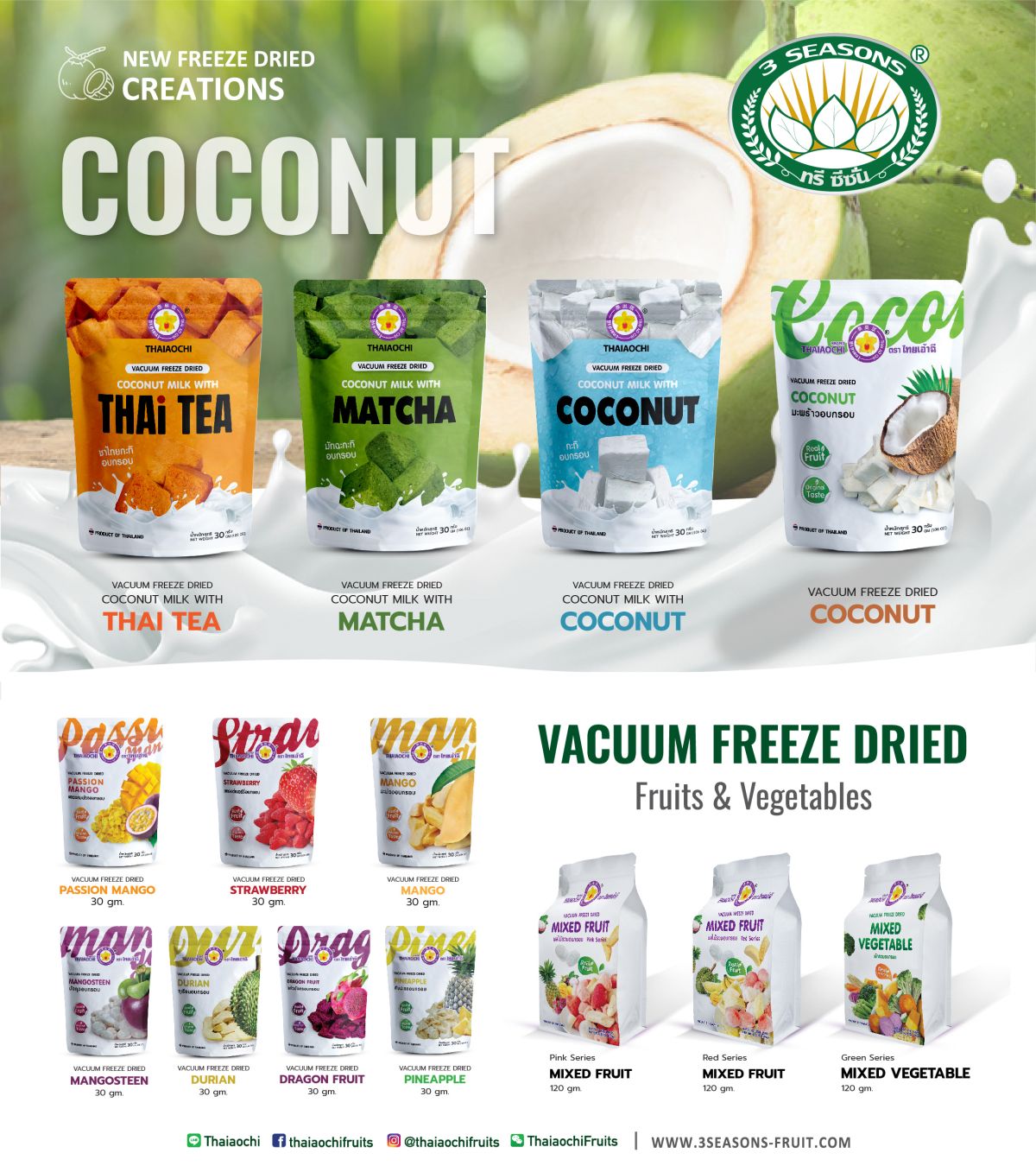 "THAIAOCHI " BRAND FREEZE DRIED FRUIT