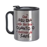 Caneca Viagem Para Sublimação Com Tampa 250ml de Inox