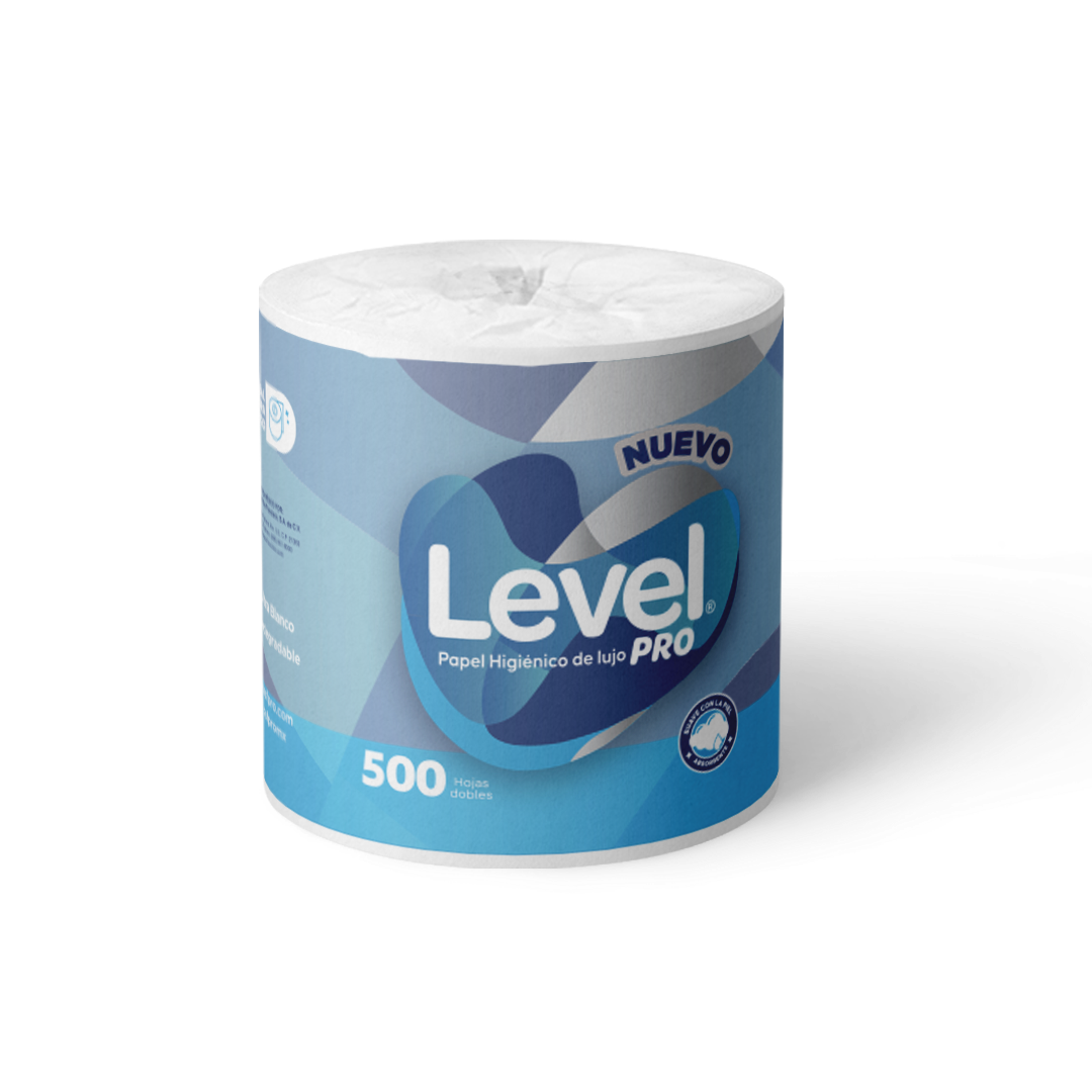 Papel Higiénico de Lujo Level Pro 500 HD