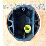 Caixa circular para instalação elétrica Lockbox