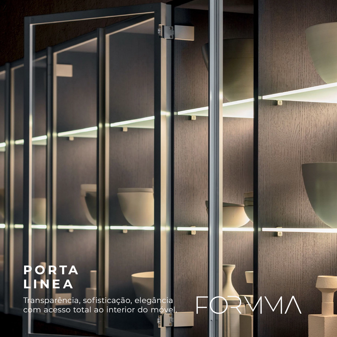 Porta Linea + dobradiça Linea 270 graus