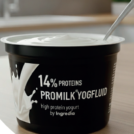 Very high protein fat free yogurt with Promilk Yogfluid