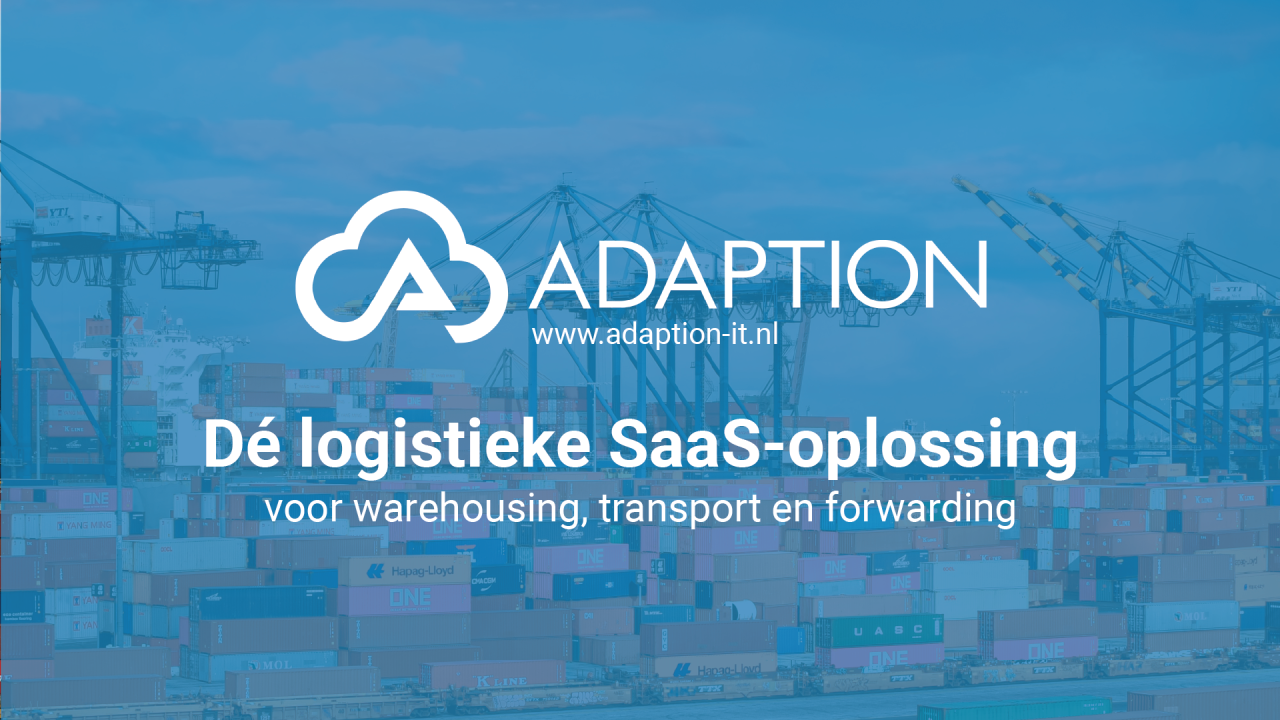 Adaption: De SaaS-oplossing voor logistiek en transport
