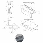 Dobradiça Interna para Caixas em Inox 304 com Abertura de 120°
