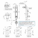 Fecho Escamoteável com Maçaneta em Inox 304 - Lingueta com Regulagem e Trava p/ Cadeado - Linha Ecoflex