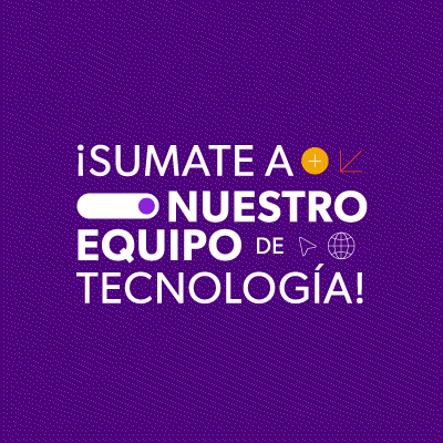 ¡SÚMATE A NUESTRO EQUIPO DE TECNOLOGÍA!