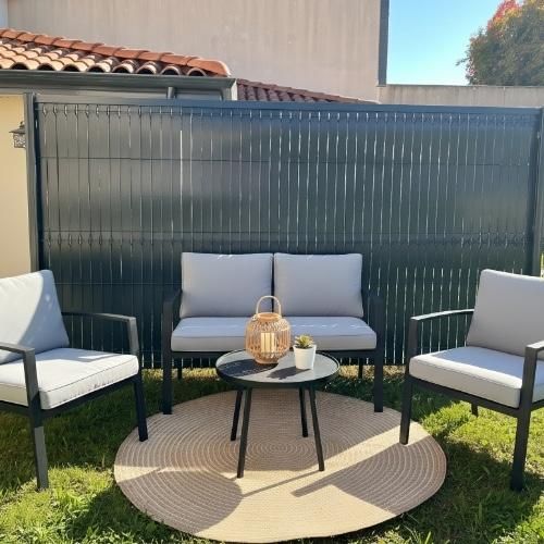 Aluminium blackout slats for rigid mesh