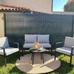 Aluminium blackout slats for rigid mesh