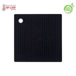 Descanso de Panela Quadrado de Silicone Preto - 17 x 17cm - WECK