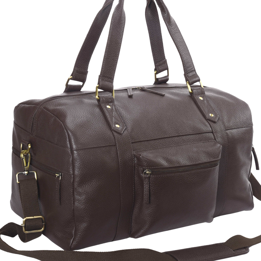 GB-0625-02 :: Weekender holdall with multi pockets, Nappa leather, Size 33cm x 54cm x 34cm