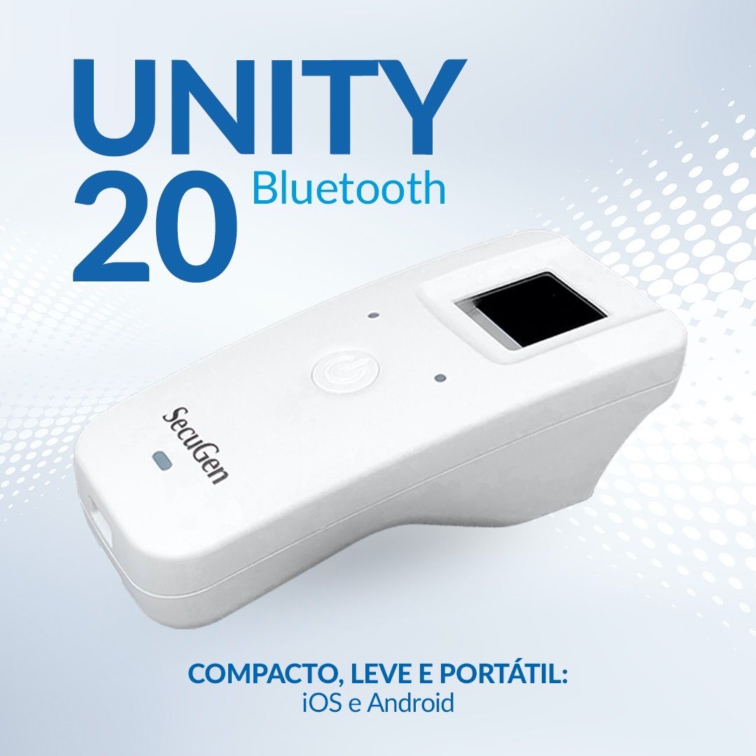Leitor Biométrico - UNITY 20 Bluetooth