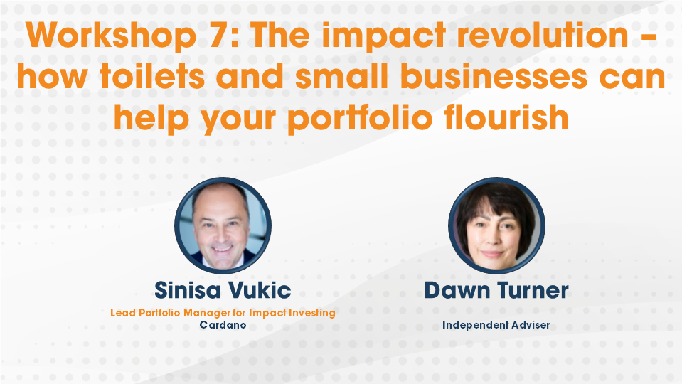 Workshop 7: The impact revolution - how toilets and small businesses can help your portfolio flourish
