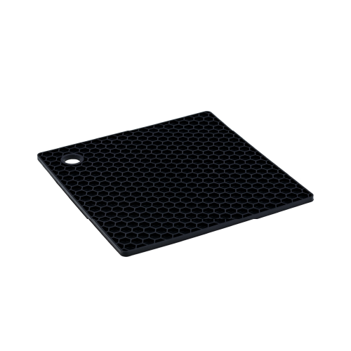 Descanso de Panela Quadrado de Silicone Preto - 17 x 17cm - WECK