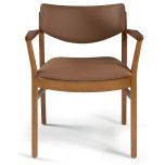 Poltrona Neo Bangkok Encosto em Tela estofado e Encosto em Madeira