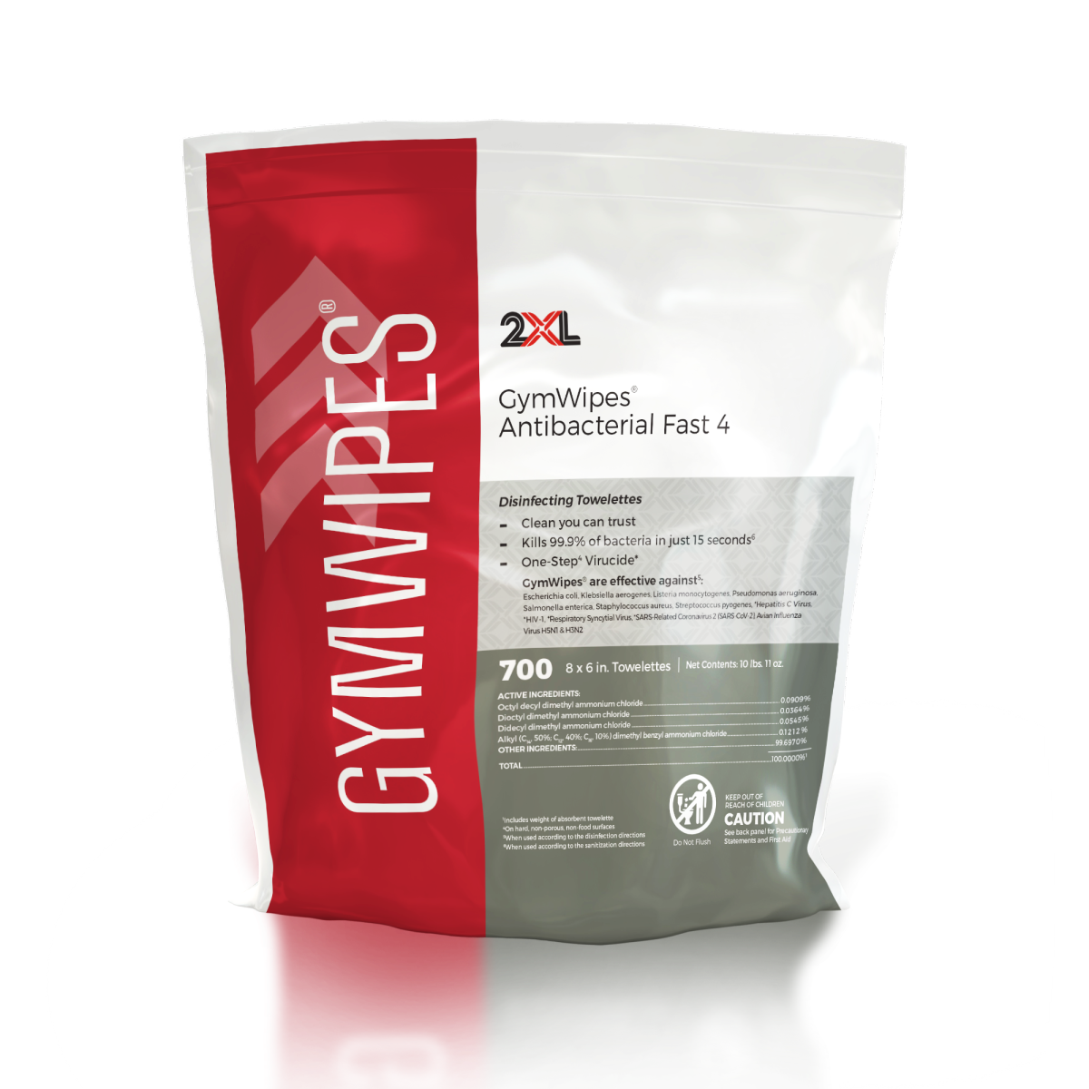 GymWipes Antibacterial Fast 4