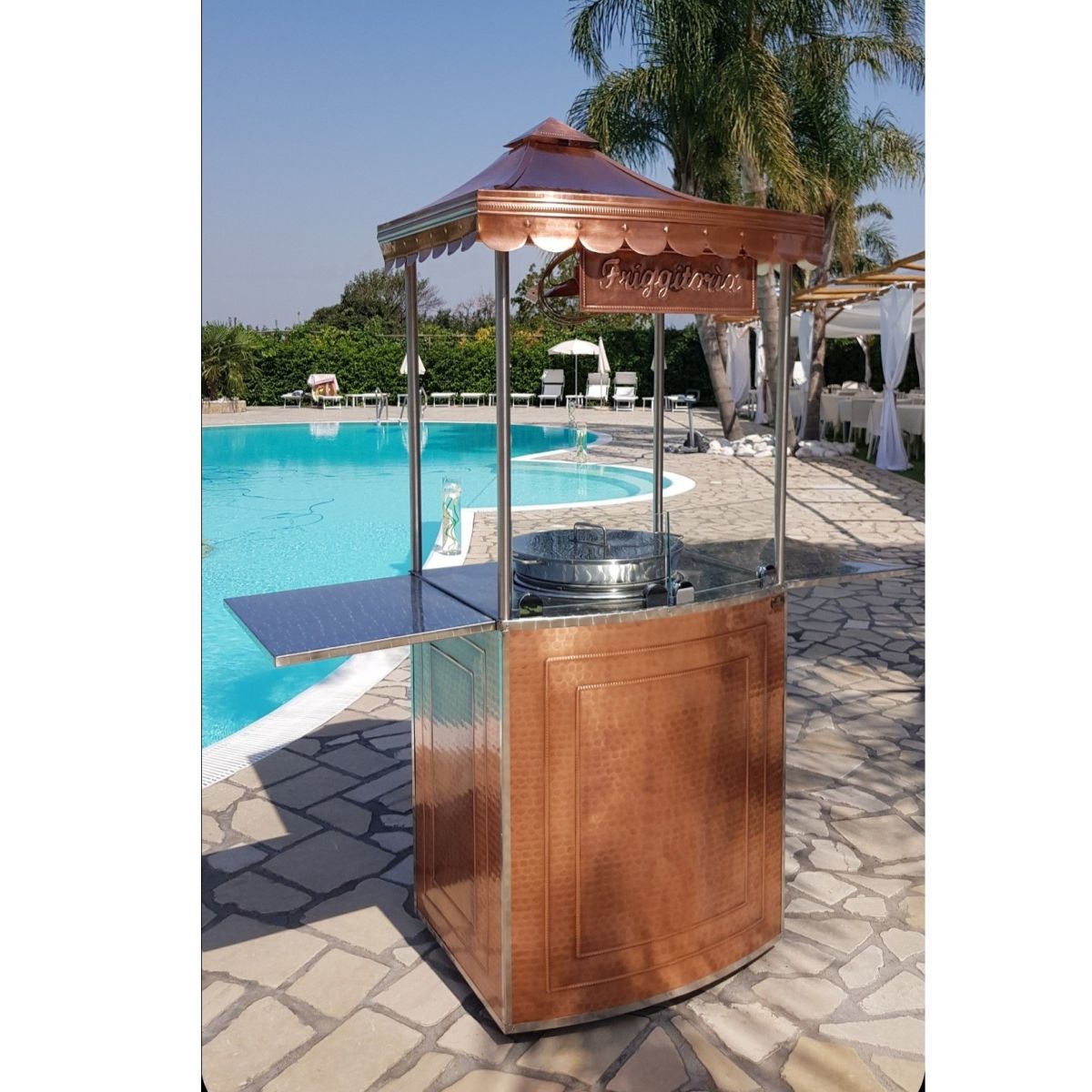 Carretto FRIGGITORIA in RAME e ACCIAIO