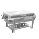 Rechaud retangular 2 cubas 1/2 com tampa fixa