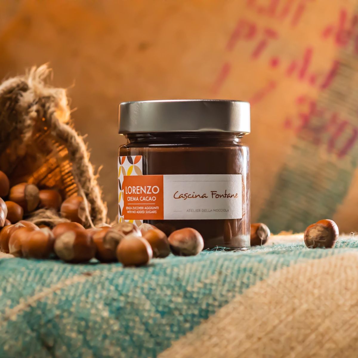 LORENZO - Crema spalmatile alla nocciola e cacao SENZA ZUCCHERI AGGIUNTI