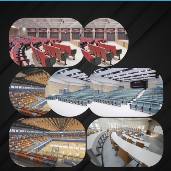 Fixed chairs for public facilities