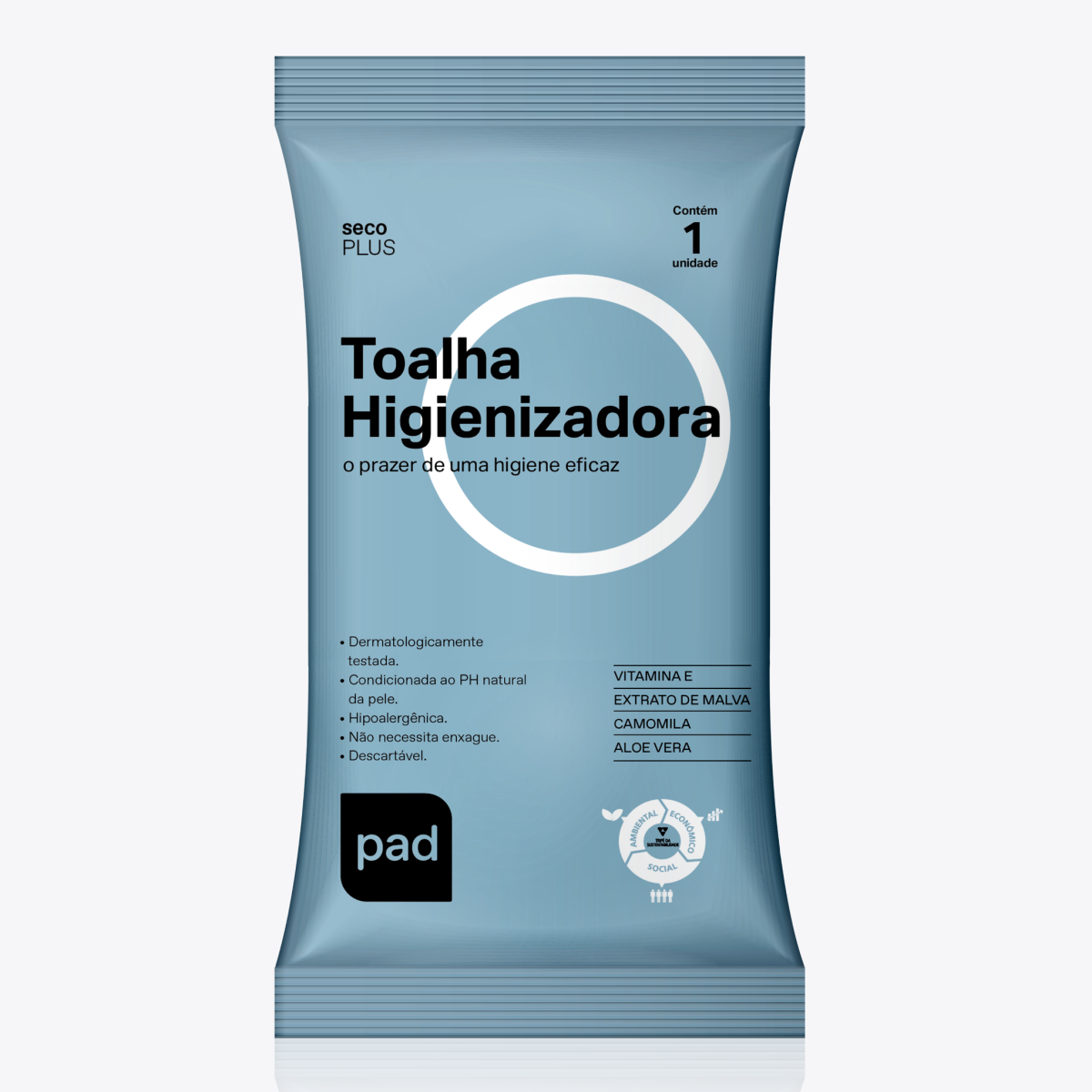 PAD Toalha Higienizadora pré-ensaboadas