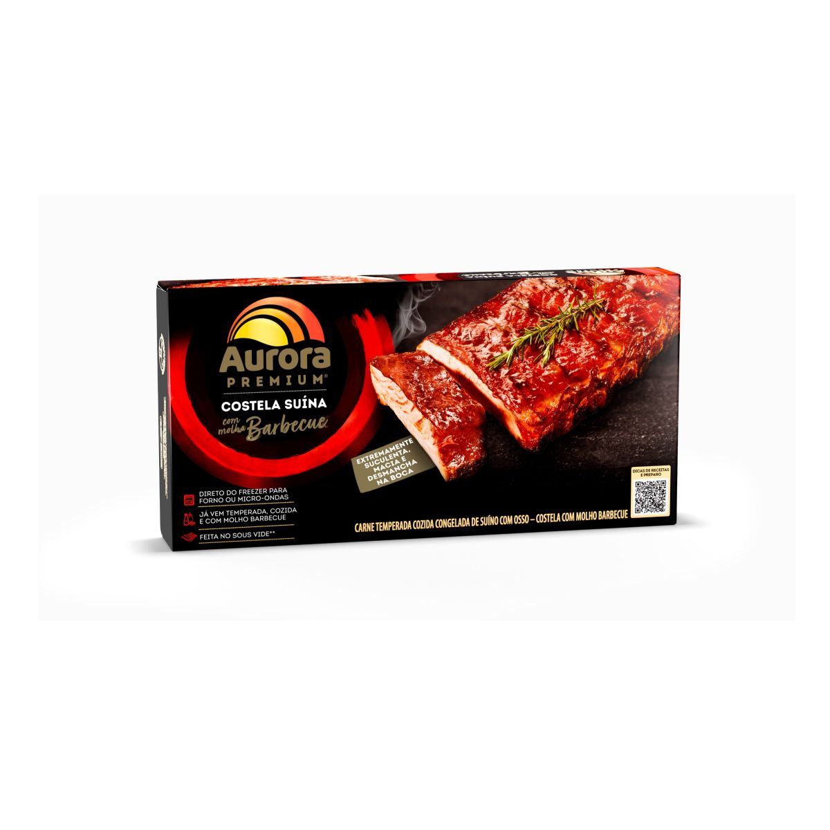 Costela Suína com Molho Barbecue Aurora Premium®