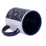 Canecas de Cerâmica Branca Para Sublimação Com Interior/Alça Azul Escuro de 325ml