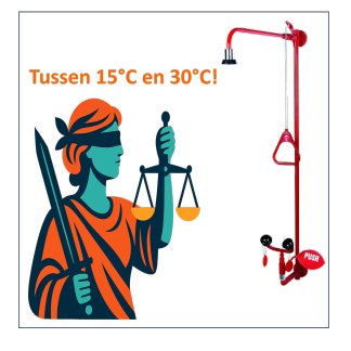 Juridische noodzaak warmwater bij nooddouches?