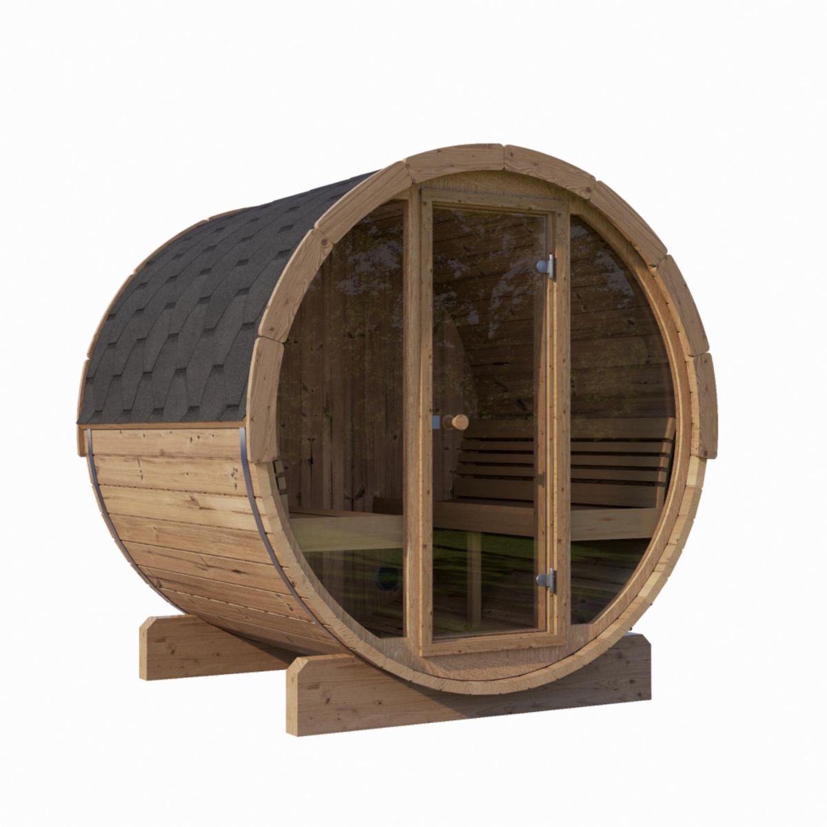 Western Sol E7G barrell sauna, HUUM drop 6 sauna heater, UKU local remote(with wifi options)