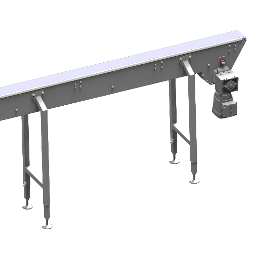 Convoyeur droit à bande modulaire à sabre