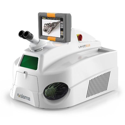 LM-DT,  manual laser welding system with microscope and integrated monitor for operator training.