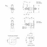 Fecho Maçaneta T - Lingueta com Regulagem (Eixo em Aço)