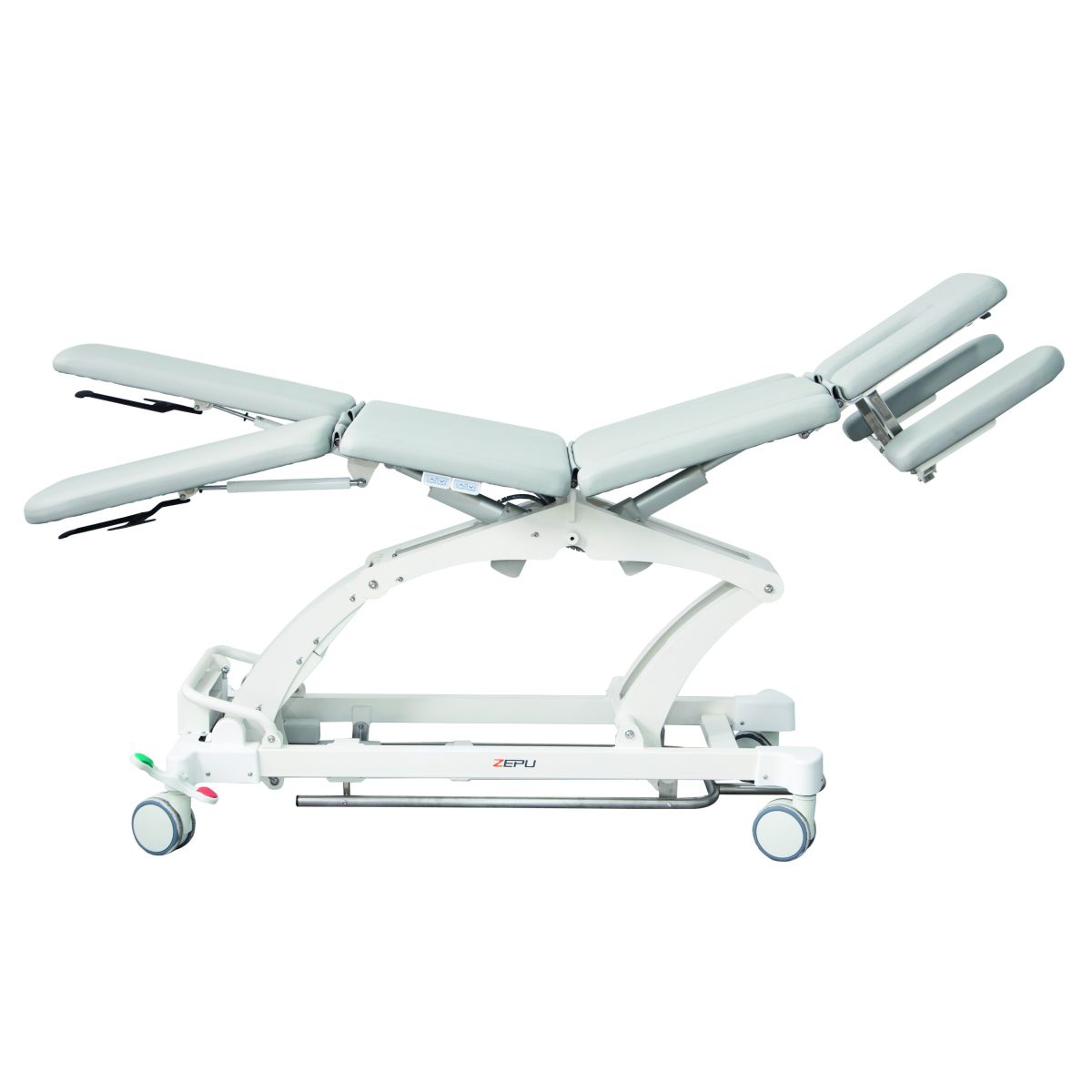 Multiposition medical treatment bed