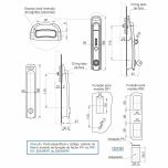 Fecho Escamoteável com Maçaneta em Inox 304 para Cremona A1|A2|A3 com Trava para Cadeado - Linha Ecoflex