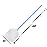 Pá Perfurada p/ Enfornar Pizza Alumínio 35,5 x 40,5cm Azul 170cm