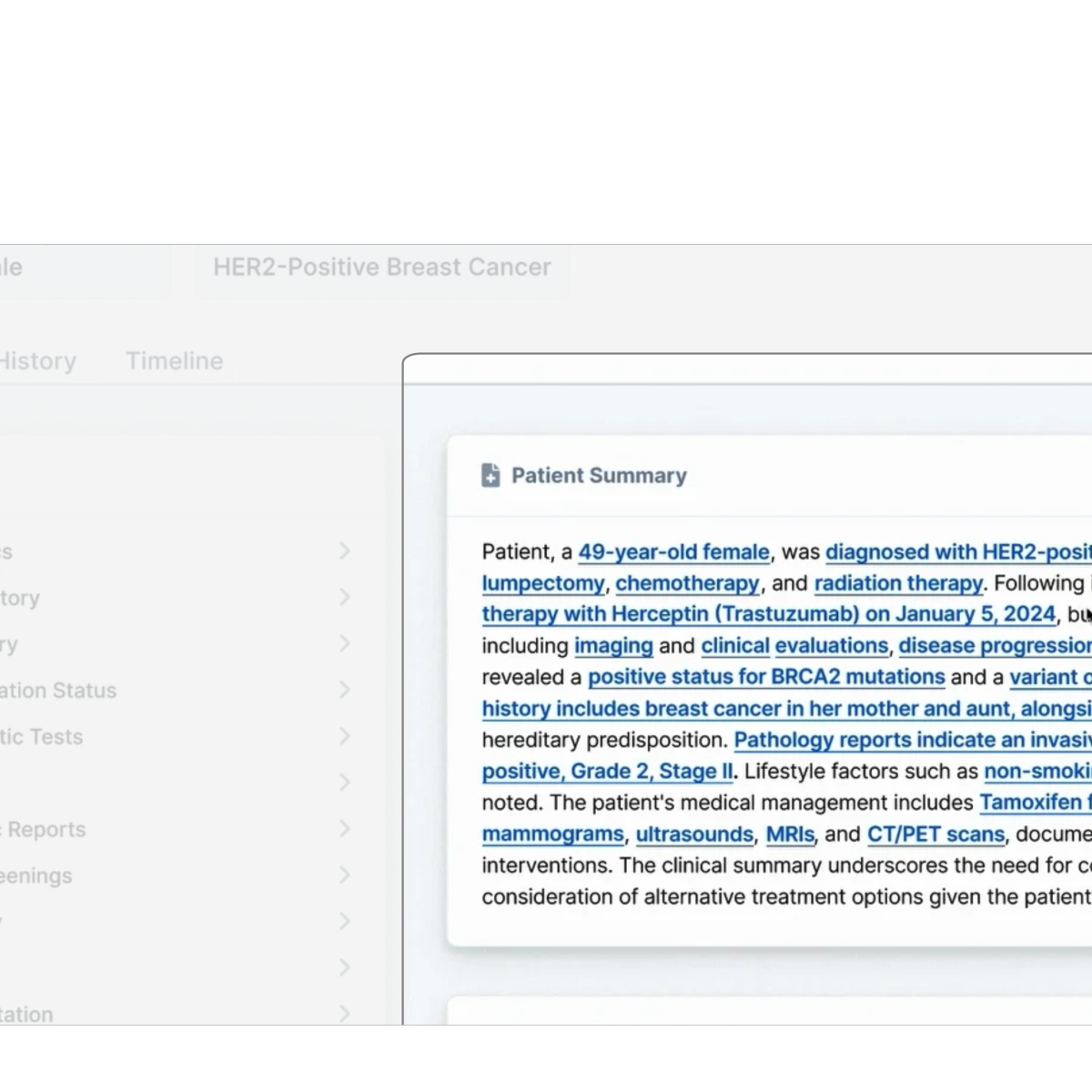Automatic Patient Summaries