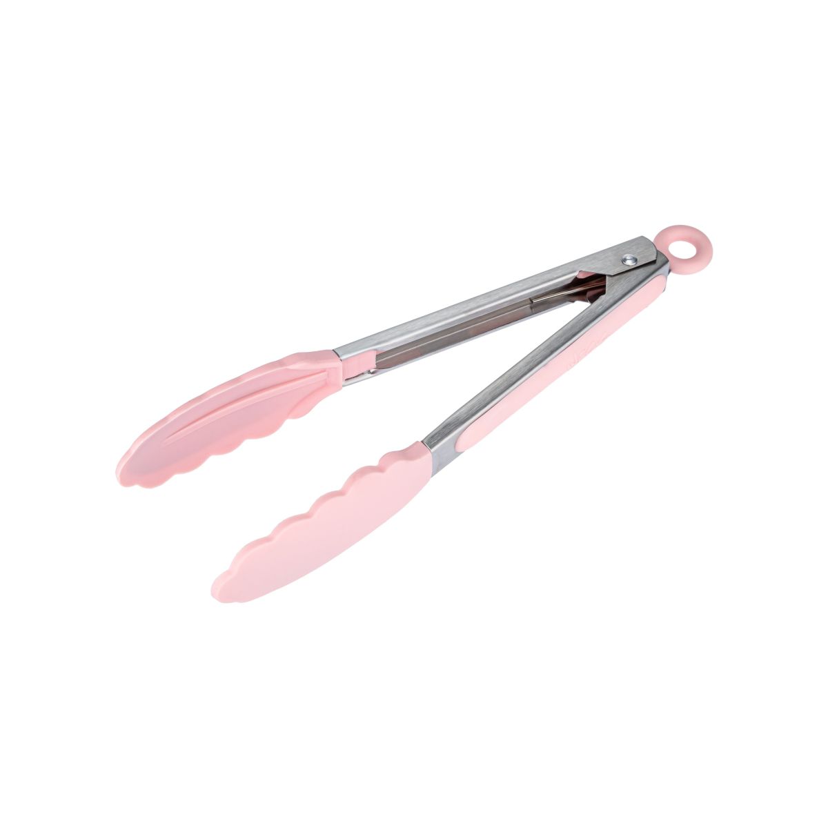 Pegador Inox C/ Ponta Em Silicone Rosa 23cm