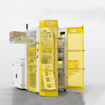 Máquina Vertical para Colar e Tampar Caixas