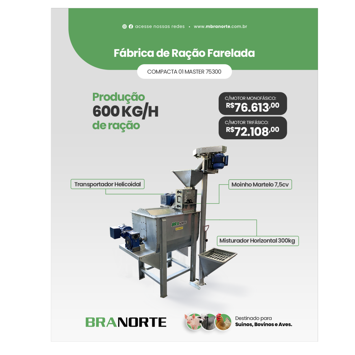 600kg/h | Fábrica de Ração Master 01