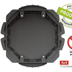 Caixa circular para instalação elétrica Lockbox